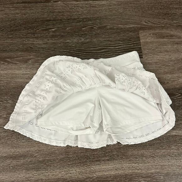 EUC L’Etoile Sport x Veronica Beard Pointelle Knit White Tennis Skirt M Eyelet - Picture 8 of 16